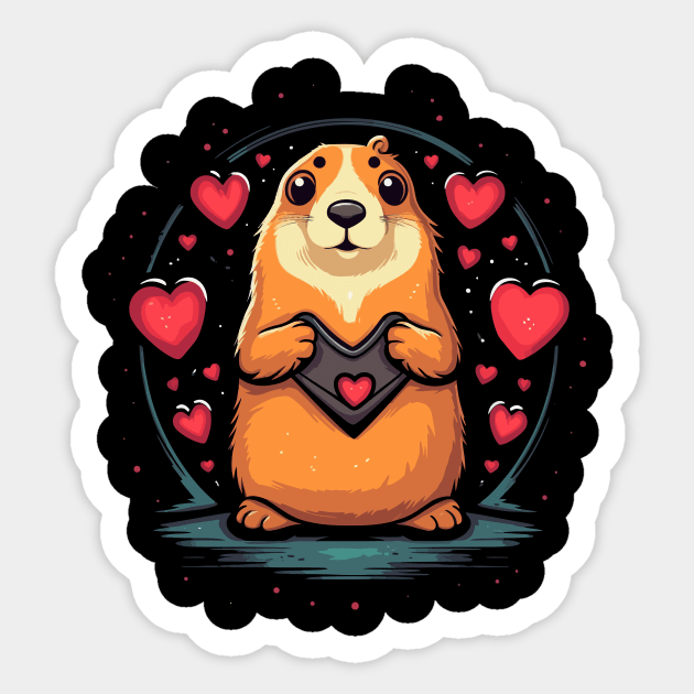 Prairie Dog Valentine Day Sticker by JH Mart